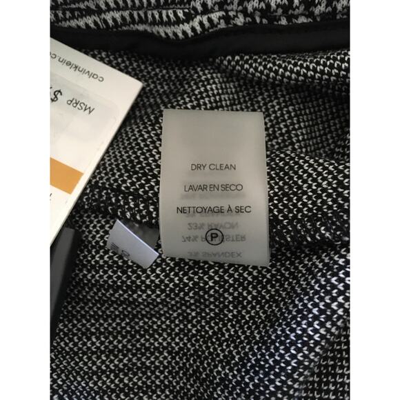 Calvin Klein Plus Size 16W Glen Plaid Ankle Pants Black & White $99.50 NWT - Picture 11 of 14